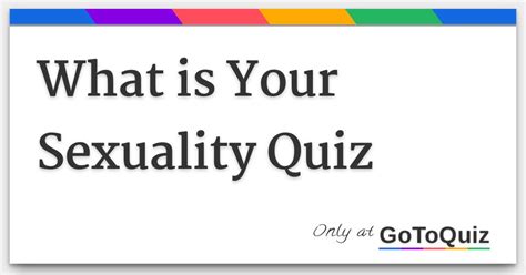what is your sexuality quiz