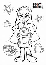 Pages Colorare Pointbrick Coloriage Ics Superheroes Heros Supergirl Pagine Elegante Gratuitamente sketch template