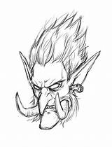Troll Wow Warcraft sketch template
