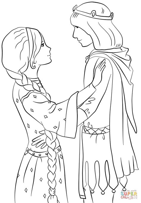 princess  prince coloring page  printable coloring pages
