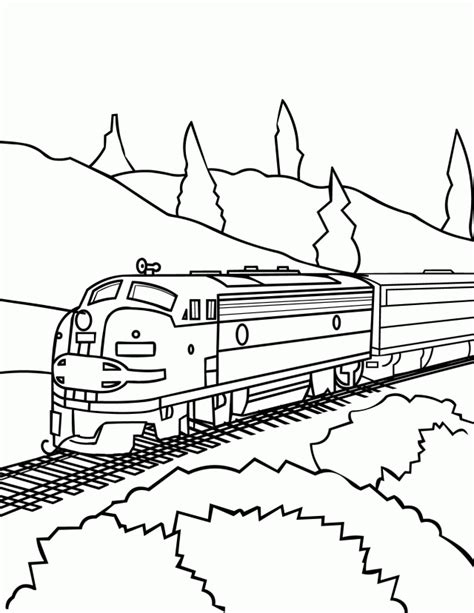 train coloring book pages coloring home