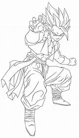 Gogeta Coloring Pages Lineart Ssj4 Super Saiyan Dragon Ball Deviantart Dbz Sketch Template Comments sketch template