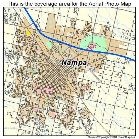 aerial photography map  nampa id idaho