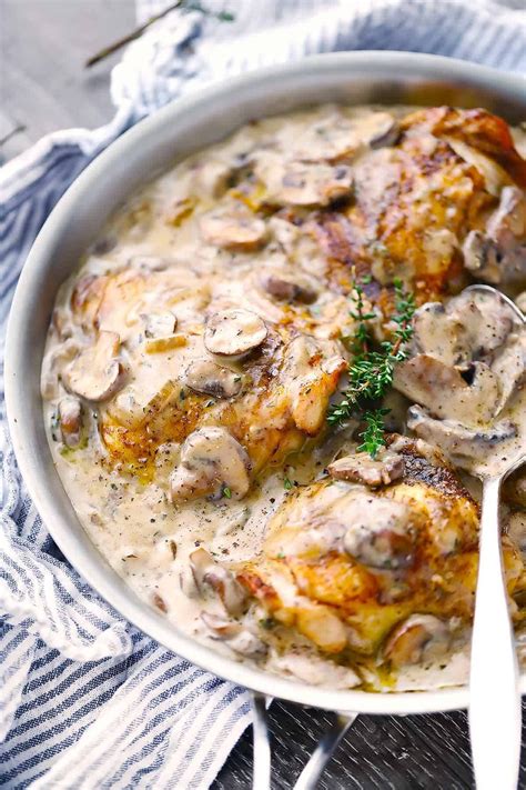 Creamy Chicken And Mushrooms Bowl Of Delicious Recipe Mushroom