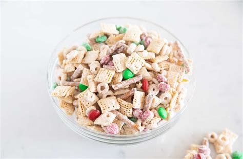 sweet and salty christmas chex mix made with just 5 simple