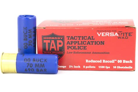 Hornady 12 Ga 2 3 4 Tap Reduced Recoil 00 Buck Trade Ammo 10 Box