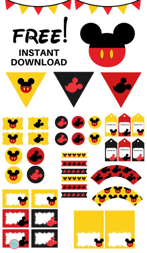mickey mouse labels  printable paper trail design  printable
