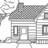 Coloring House Houses Village Netart sketch template