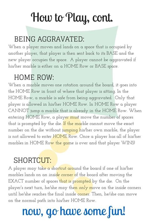 printable aggravation game rules  cards