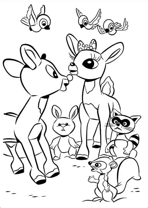 elves  rudolph  coloring page  printable coloring pages  kids