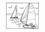 Barca Vela Stampare sketch template