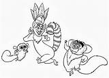Madagascar Coloring Pages Lemurs Books Kids sketch template