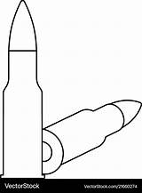 Ammo Rifle Icon Vector Vectorstock Gun Easy Outline Coloring Royalty Drawings Choose Board Vectors sketch template