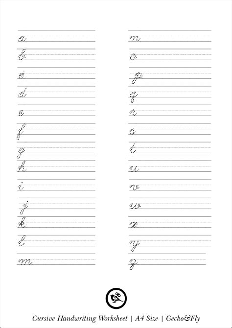 printable handwriting sheets