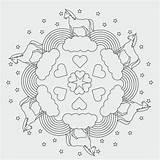 Einhorn Mandala Ausmalbilder Kribbelbunt sketch template