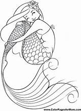 Coloring Pages Fairy Mermaid sketch template