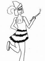 Flapper Drawing Clipartmag sketch template