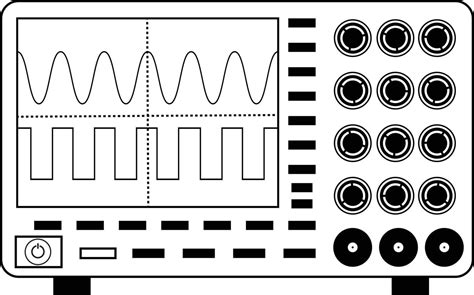 oscilloscope icon  white background flat style  vector art