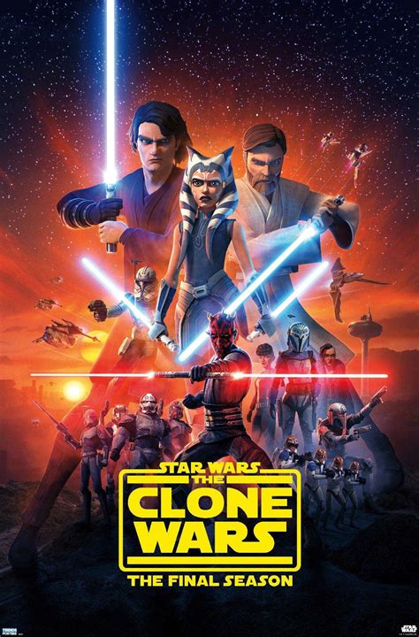 star wars  clone wars season  key art wall poster    walmartcom