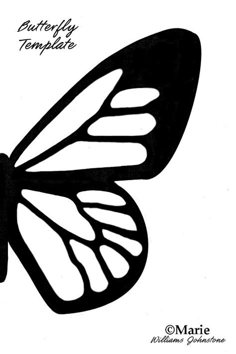 printable butterfly silhouette template butterfly template