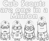 Scouts Minions Beaver Minion Sheets Cubs Despicable Banquet Bobcat Certificates Motto Beavers Webelos Coloriage Getcolorings sketch template