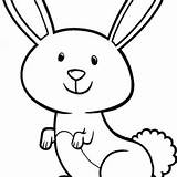 Bunny Coloring Hopping Pages Everywhere Smiling Kids Color sketch template