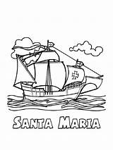 Columbus Christopher Pinta Boats Scribblefun sketch template