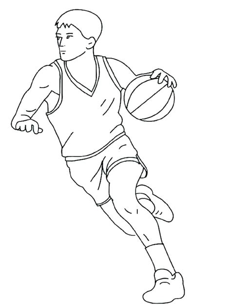 basketball player coloring pages  getcoloringscom  printable