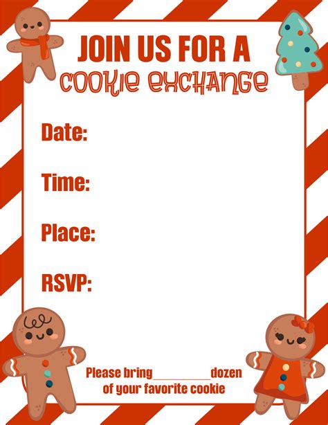 cookie exchange flyer template