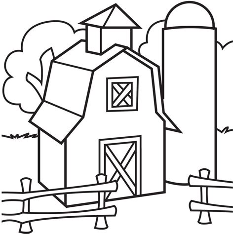 barn coloring page clip art library