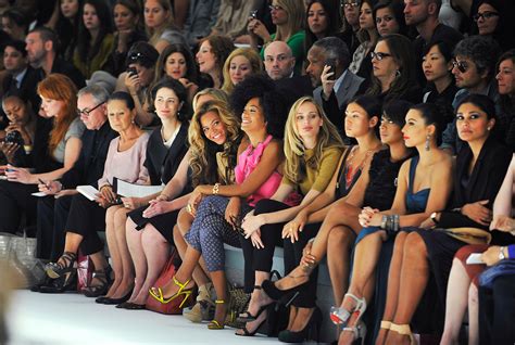 york fashion weeks front row celebrities whos   year   york times