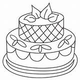 Coloring Food Cake sketch template
