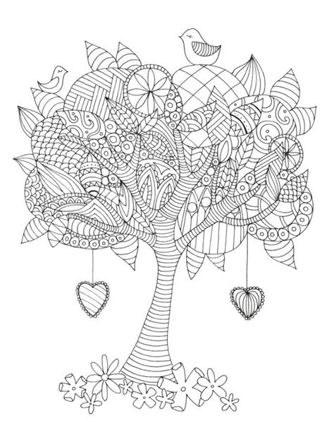 pin  trees leaves landscapes colouring coloring pages