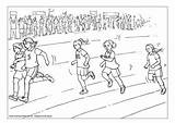 Colouring Sports Girls Pages Coloring Running Race Drawing Sprint Activityvillage Color Run Kids Children Fun sketch template