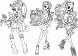 Monster High Coloring Pages Printable Kids Color Scaris Print Games Getcolorings sketch template