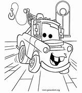 Mater Cars Tow Movie Coloring Pages Truck Para Colorir Carros sketch template