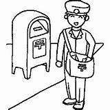 Mailman Coloring Clipart Pages Cliparts Clip Sheet Printable Postman Sheets Kids Jobs Preschool Use Websites Presentations Reports Powerpoint Projects These sketch template