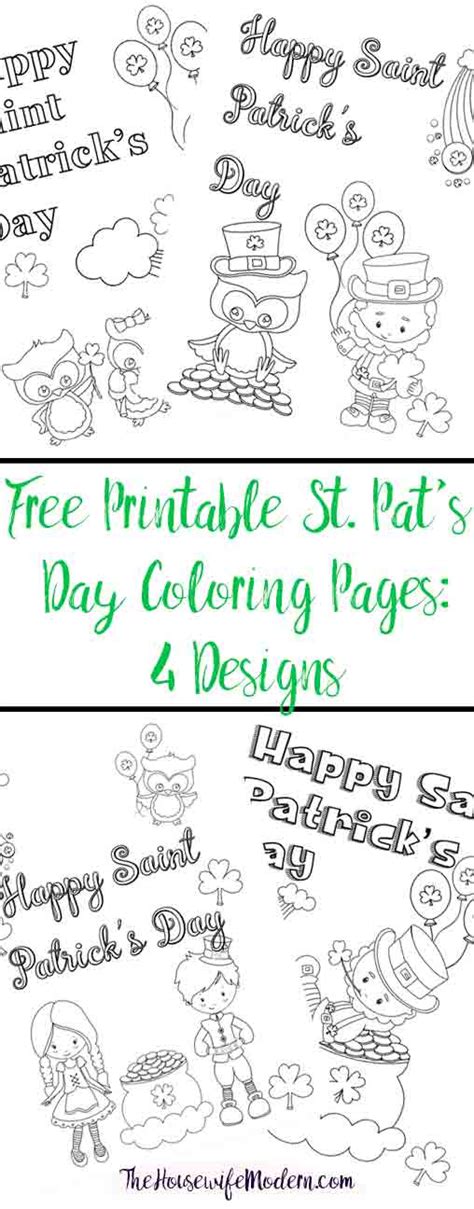 printable st patricks day coloring pages  designs