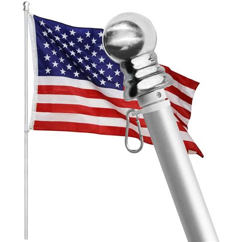 tangle  spinning flag pole aluminum ft  piece design durable rust  wind resistant