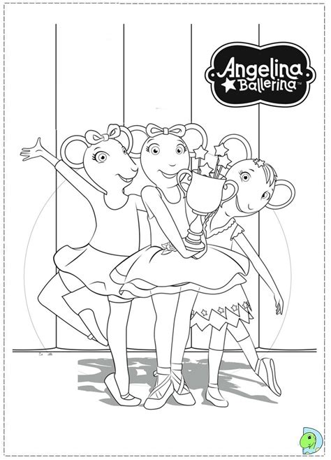 printable angelina ballerina coloring pages