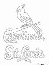 Coloring Cardinals Louis St Logo Baseball Mlb Pages Sport Printable Print Color sketch template