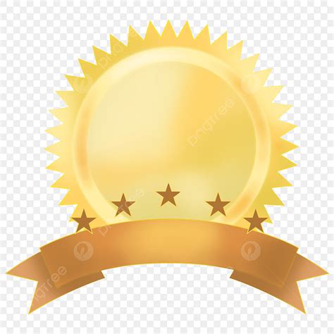 sun shape medal medal medal clipart yellow ribbon   pointed