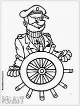 Gambar Profesi Mewarnai Coloring Pelaut Cartoon Drawings Captain Adult Book Choose Board sketch template