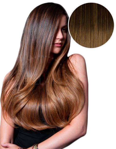Balayage 160g 20 Ombre Dark Brown Chestnut Brown Hair Extensions