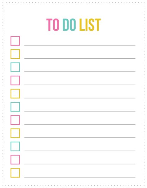 cute  printable daily   list template printable templates