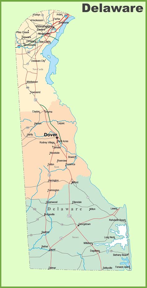 map  delaware  cities  towns