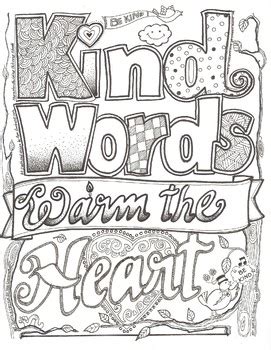 kind coloring page  kindness coloring pages  sample page