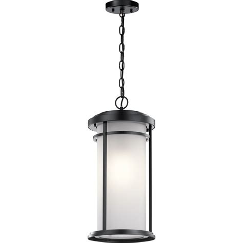 kichler lighting bk toman outdoor pendant  chandeller black ebay