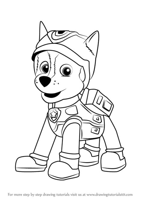 printable chase paw patrol coloring page