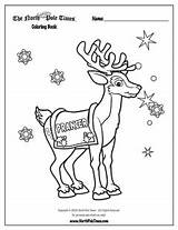 Coloring Pages Prancer Christmas Rudolph Dasher Reindeer sketch template